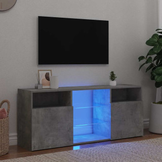 telerialus LED-tuledega, betoonhall, 120x30x50 cm