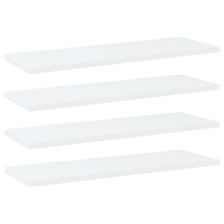 Полки для стеллажа 4 шт, белые, 60x20x1,5 см, ДСП