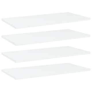 Полки для стеллажа 4 шт, белые, 60x30x1,5 см, ДСП