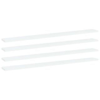 Полки для стеллажа 4 шт, белые, 100x10x1,5 см, ДСП