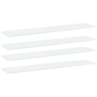 riiuliplaadid 4 tk, valge, 100x20x1,5 cm, tehispuit