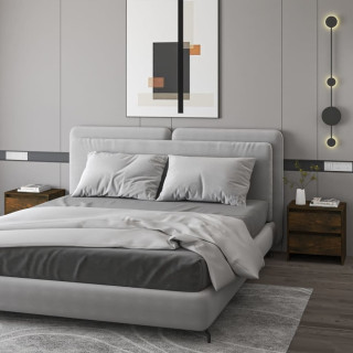 Прикроватные тумбочки 2 шт., дымчатый дуб, 45x34,5x44,5 см, искусственное дерево