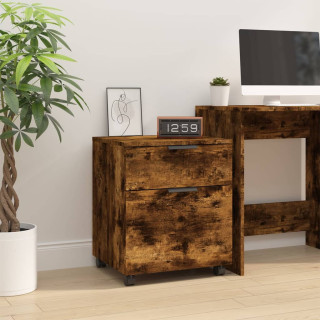 Мобильная тумба для документов на колесах, дымчатый дуб, 45x38x54 см