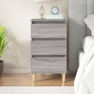 Прикроватная тумбочка, серый дуб Сонома, 40x35x70 см, искусственное дерево