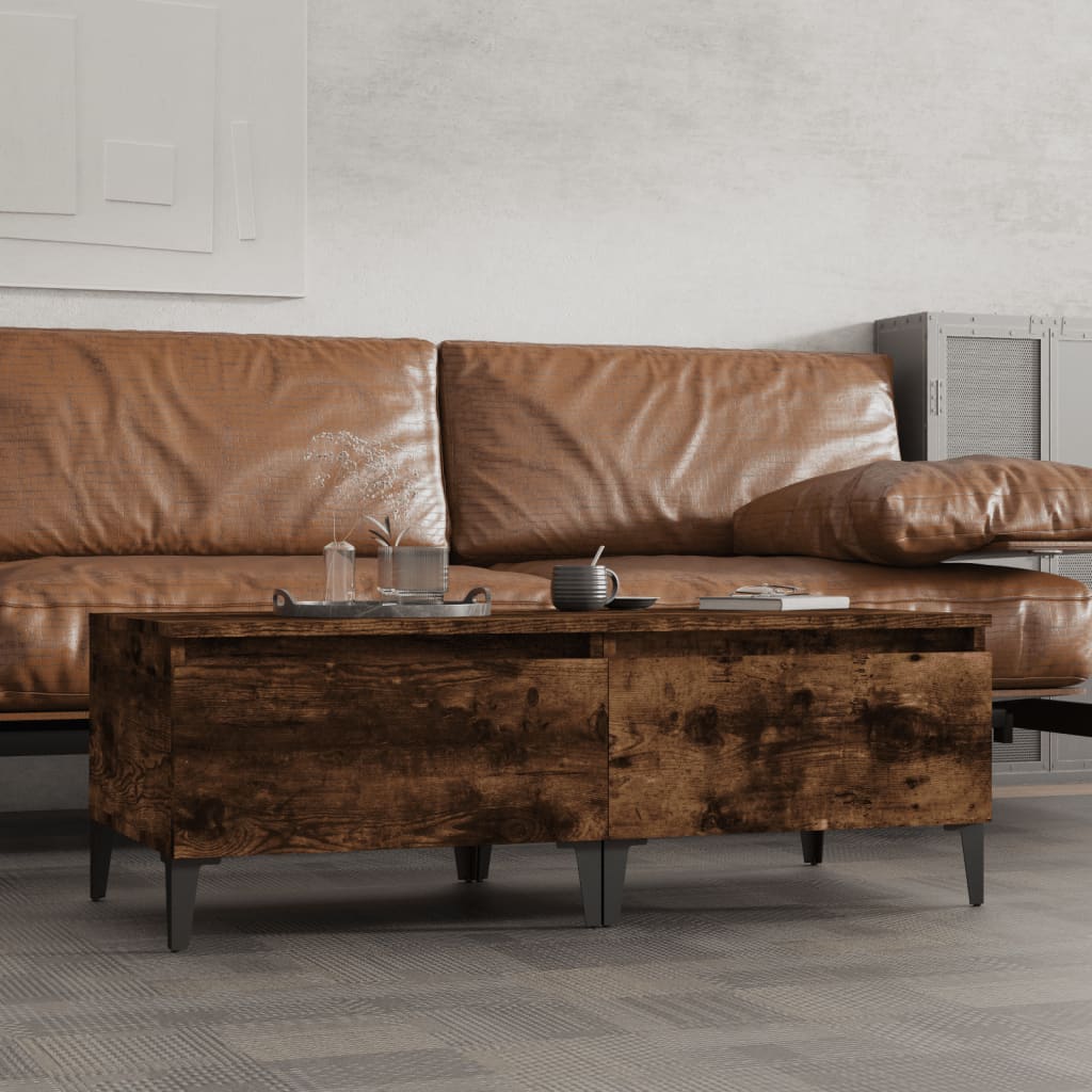 Приставные столики 2 шт., дымчатый дуб, 50x46x35 см, искусственное дерево