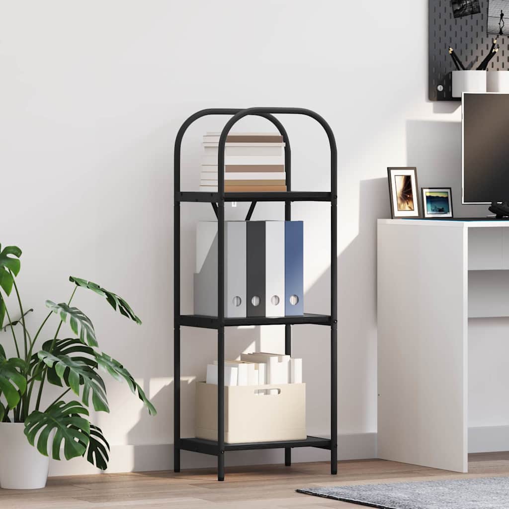 Raamatukapp Must tamm 40 x 30 x 109 cm Tehispuit