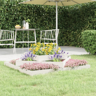 Белый деревянный ящик для растений, 112 x 112 x 27 см, сосна