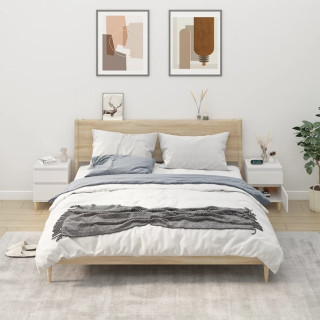 Прикроватные тумбочки 2 шт, белые, 40 x 35 x 50 см