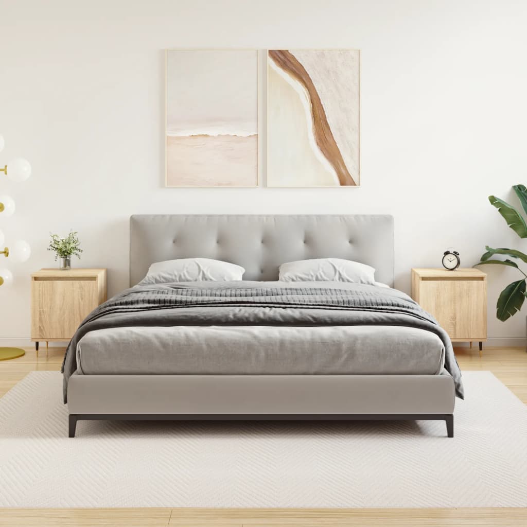 Тумбочки прикроватные 2 шт, дуб Сонома, 40 x 30 x 50 см, ДСП