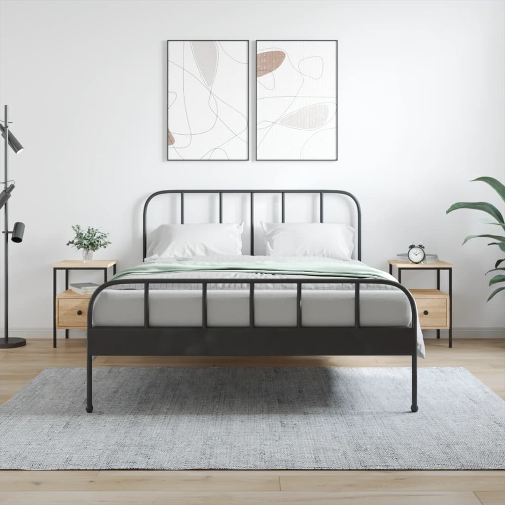 Тумбочки прикроватные 2 шт, дуб Сонома, 34 x 36 x 50 см, ДСП