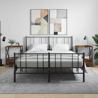 Тумбочки прикроватные 2 шт, дымчатый дуб, 50 x 41 x 65 см, искусственное дерево