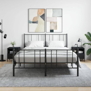 Прикроватные тумбочки, 2 шт, черные, 40 x 35 x 47,5 см, искусственное дерево