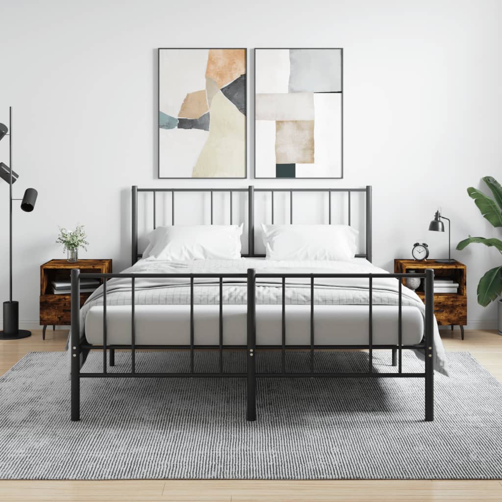 Прикроватные тумбочки 2 шт., дымчатый дуб, 40 x 35 x 47,5 см, искусственное дерево