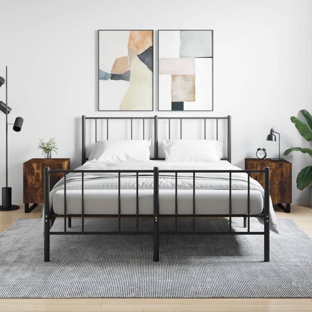 Прикроватные тумбочки 2 шт, дымчатый дуб, 40 x 40 x 50 см, искусственное дерево