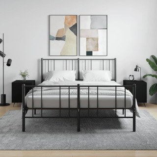 Прикроватные тумбочки 2 шт, черные, 40 x 40 x 50 см, искусственное дерево