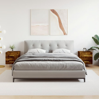 öökapid 2 tk, suitsutatud tamm, 40 x 35 x 47,5 cm, tehispuit