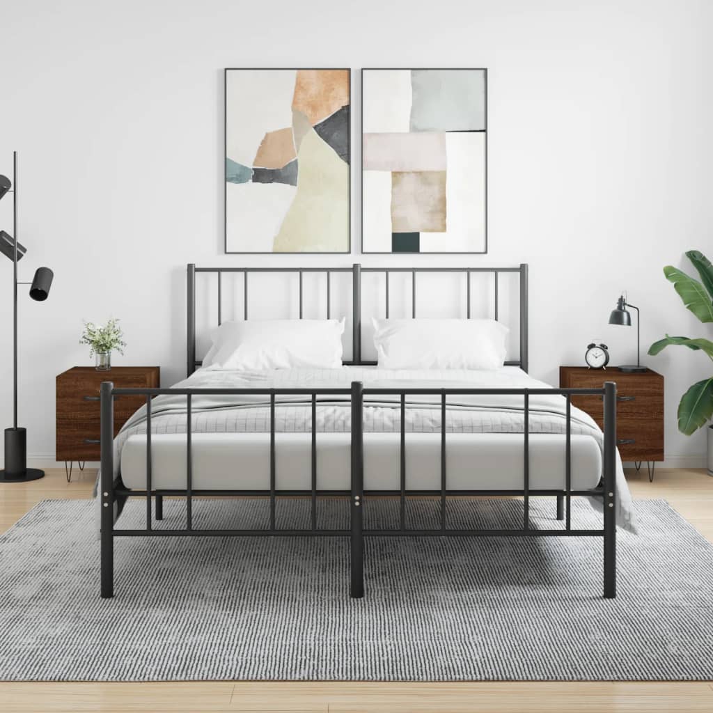 Прикроватные тумбочки 2 шт, коричневый дуб, 40 x 35 x 47,5 см, искусственное дерево