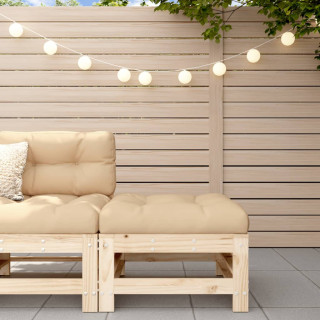 Деревянная скамейка для ног с подушкой для сада, сосна