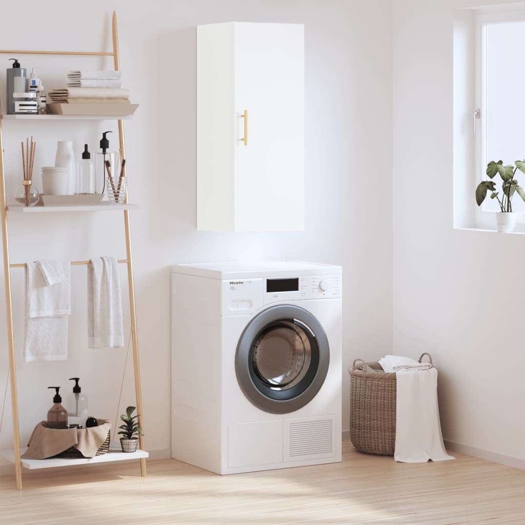 настенный шкаф, белый, 34,5 x 34 x 90 см