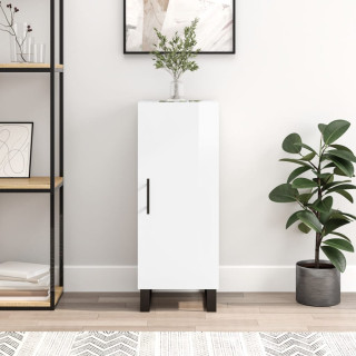 Puhvetkapp, kõrgläikega valge, 34,5 x 34 x 90 cm, tehispuit