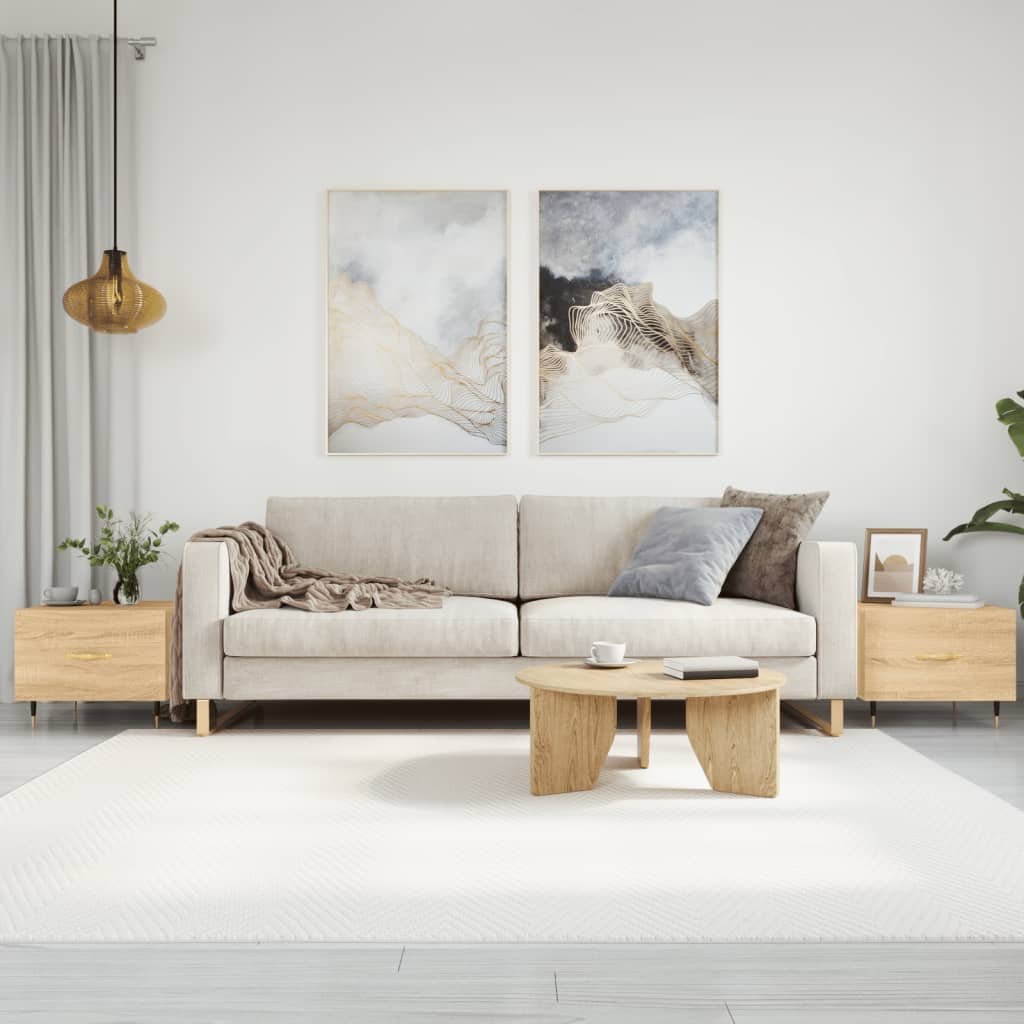 Кофейные столики, 2 шт, дуб сонома, 50 x 50 x 40 см, искусственное дерево