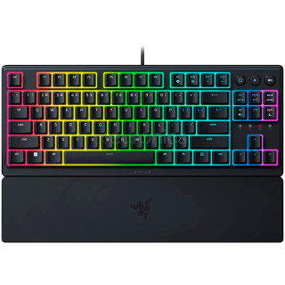 Razer Ornata V3 Tenkeyless, Low Profile Gaming Keyboard, US Layout, 8 Razer Chroma™ RGB Lighting Zones, Dedicated Media Keys, UV-coated ABS Keycaps, 1000 Hz Ultrapolling, Durable spill-resistant design, Braided fiber cable