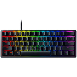 Razer Huntsman Mini (Red Switch), US Layout, Черная, Оптический переключатель Razer, Настраиваемая подсветка Razer Chroma с 16,8 млн цветов, До 5 профилей Гибридная встроенная память, Отсоединяемый Type-C, Ресурс в 100 миллионов нажатий