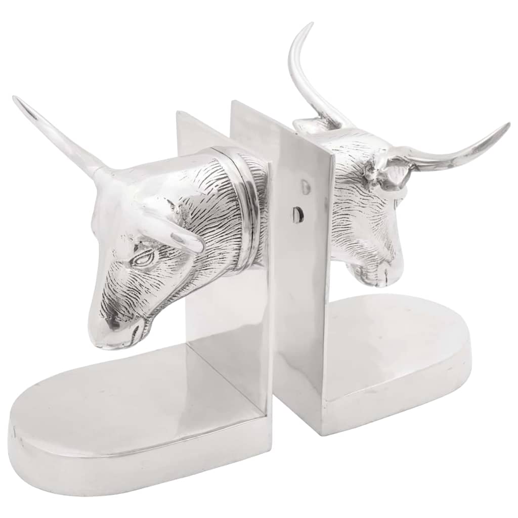 Raamatutoed 2 pcs Hõbedane 21.5 x 15.5 x 20 cm Alumiinium