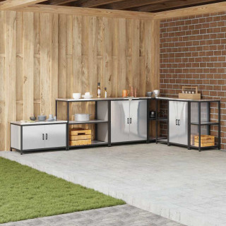 Hõbedane roostevabast terasest köögiriiul 60 x 50 x 92 cm