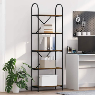 Raamatukapp Suitsutatud tamm 60 x 30 x 183 cm Tehispuit