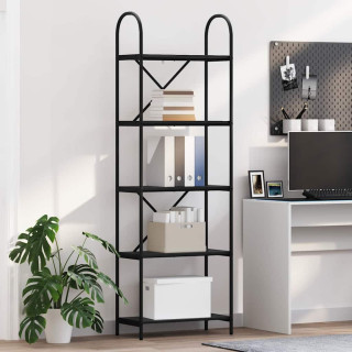 Raamatukapp Must tamm 60 x 30 x 183 cm Tehispuit