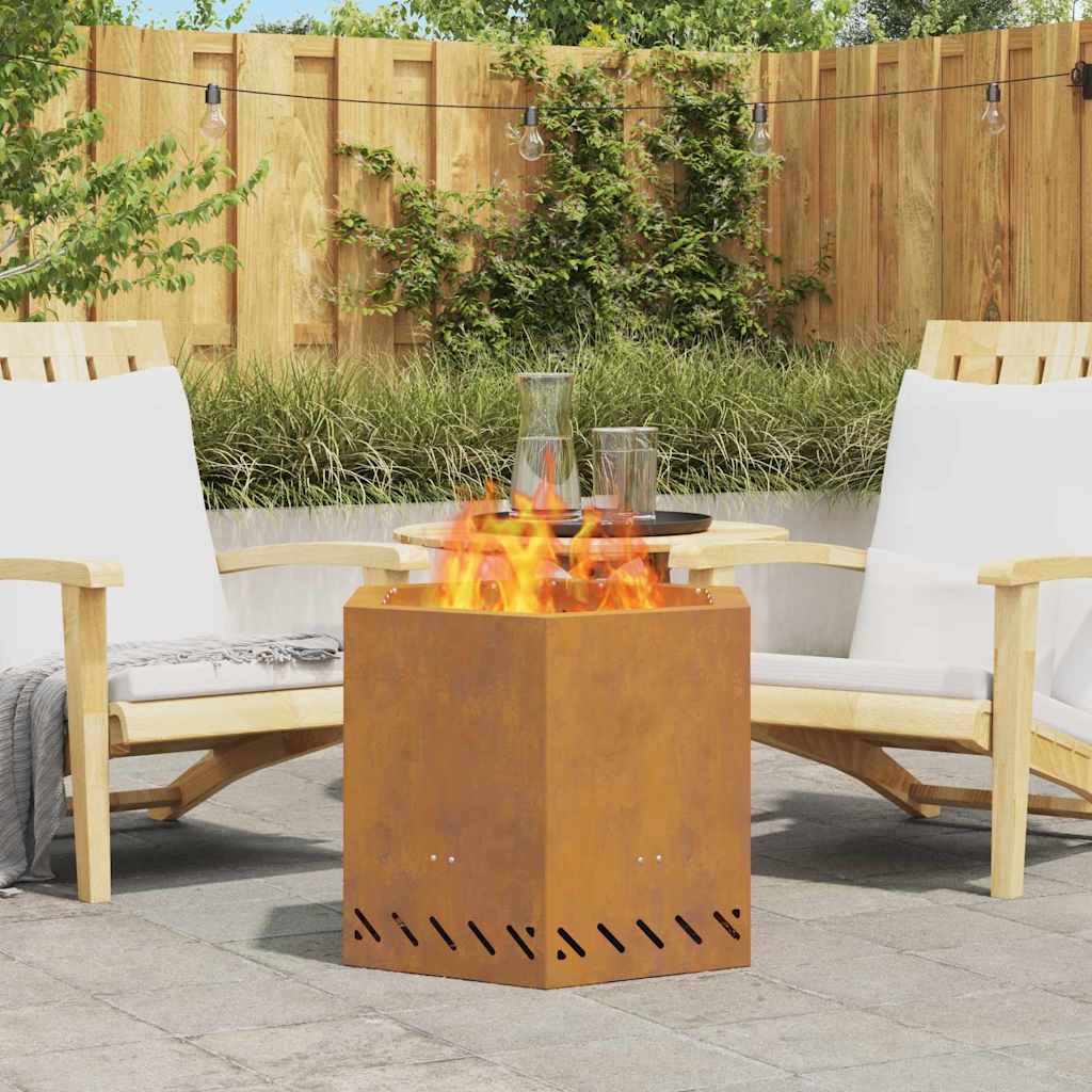 Lõkkekoht Pruun 58 x 58 x 51 cm Kulunud teras