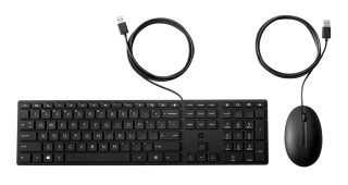 HP 320MK USB Wired Mouse Keyboard Combo - Black - US ENG