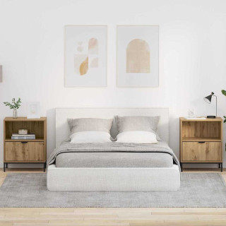 Öökapid sahtliga 2 pcs käsitöötamm 49 x 36 x 61 cm Tehispuit