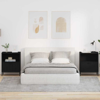 Öökapid sahtliga 2 pcs Must 49 x 36 x 61 cm Tehispuit