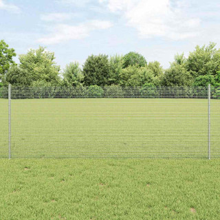 Aed koos postidega Hõbedane 0.8 x 10 m Teras