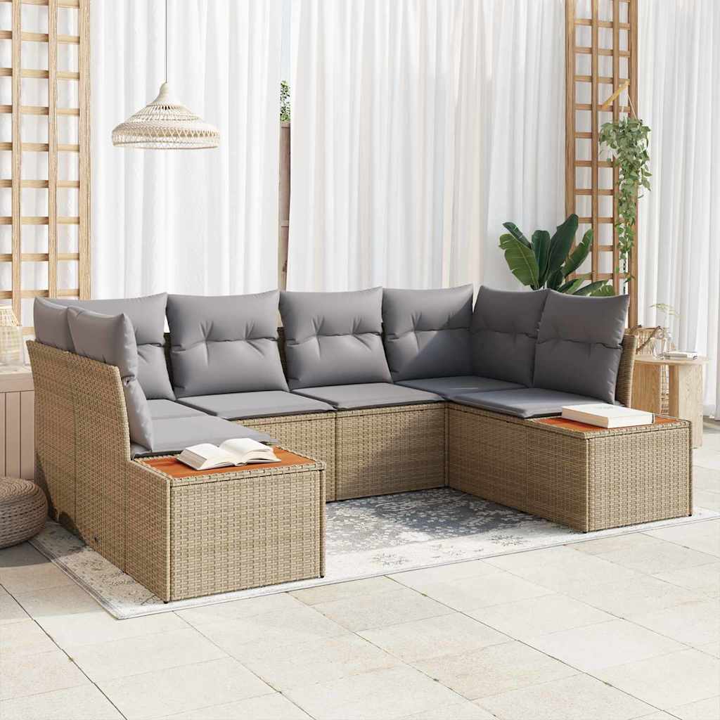 Aia Diivanikomplekt 6 pcs beež ja helehall 234 x 154 x 85 cm