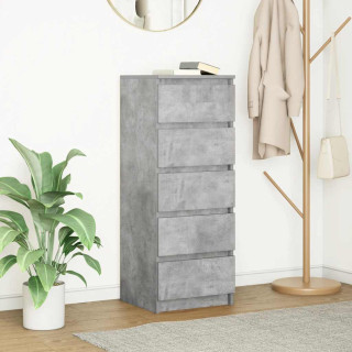 Puhvetkapp sahtlitega, betoonhall, 37,5 x 35 x 99 cm, tehispuit