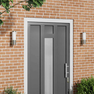 Välisseina Lambid 2 pcs Hõbedane 12 x 7.5 x 27 cm