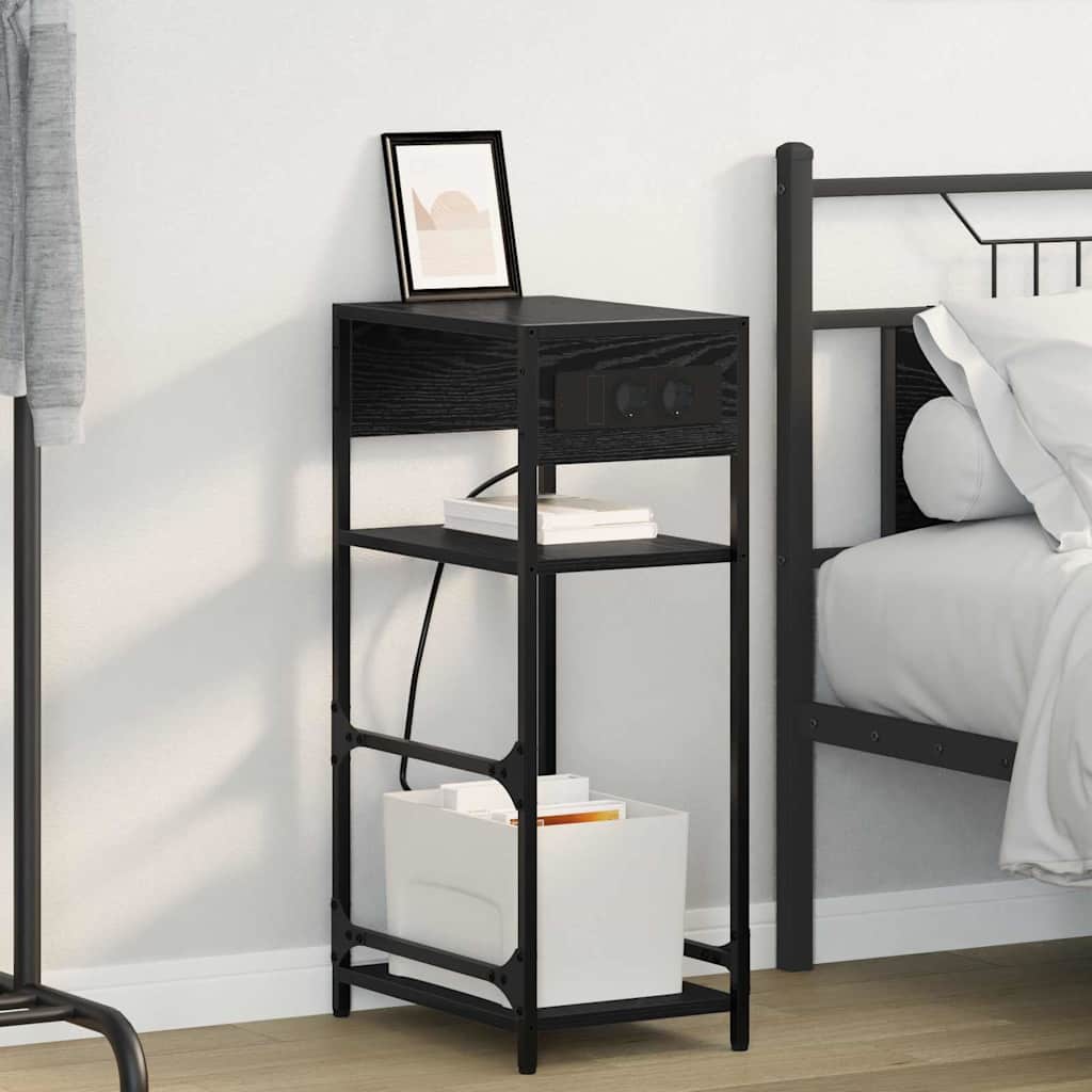 Öölambi kapp sahtliga Must tamm 40 x 27 x 76 cm Tehispuit