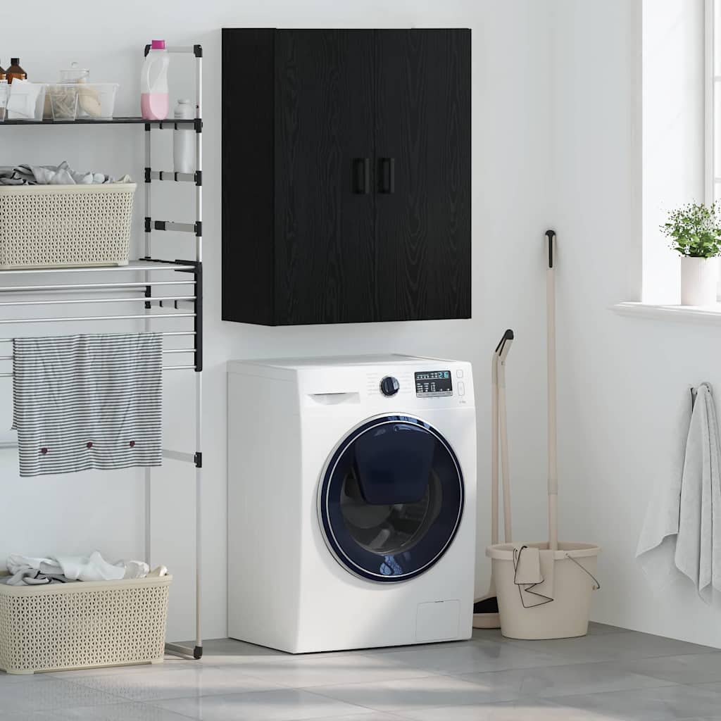 Seinakapp Seinale kinnitatav Must 69.5 x 34 x 90 cm Tehispuit