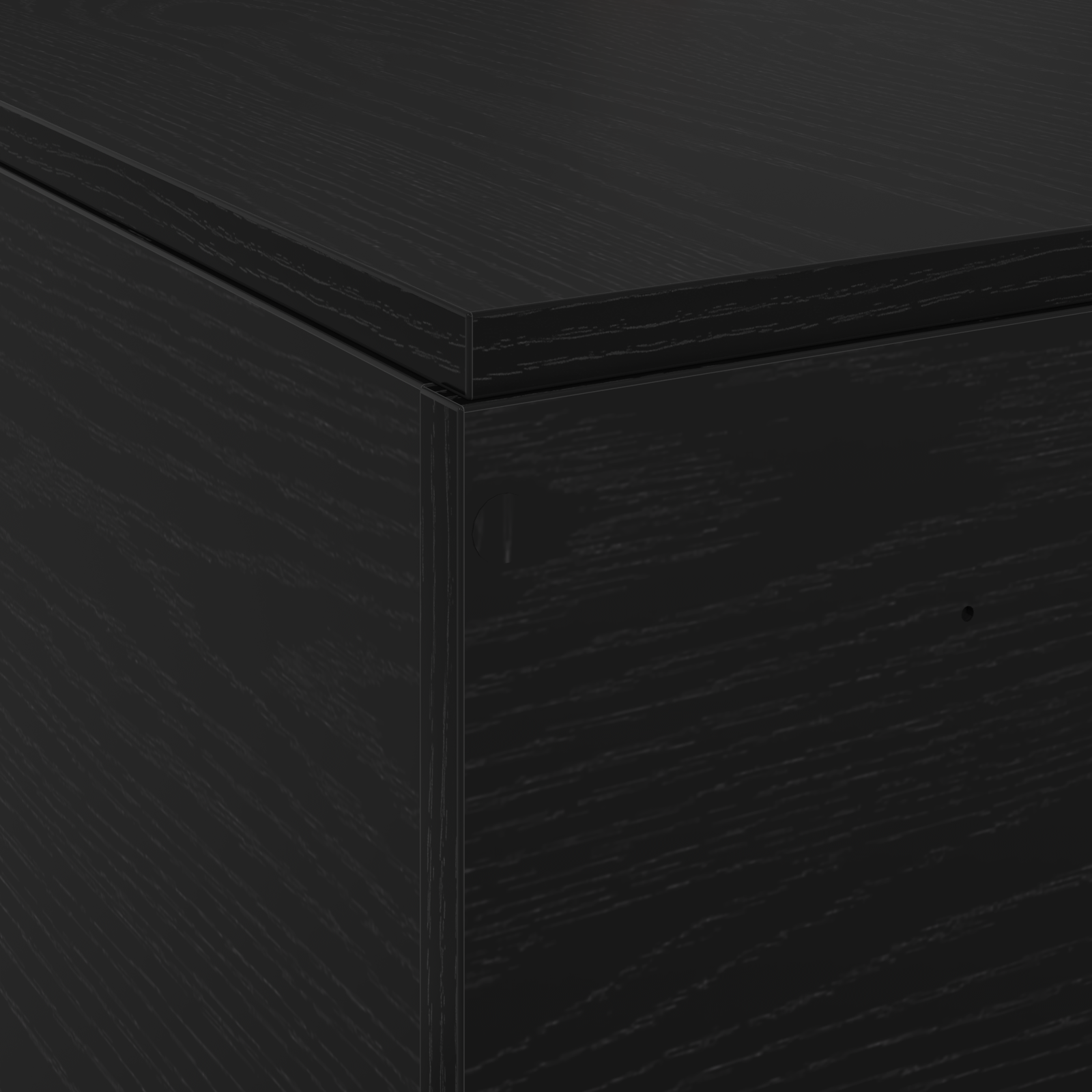 Voodi raam Must tamm 190 x 135 x 31.5 cm Tehispuit