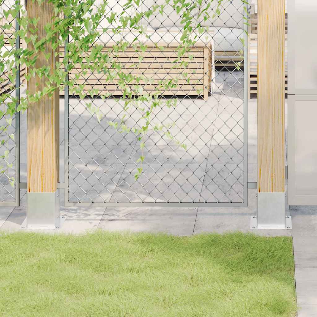 postialused ruudukujulised 4 tk, 101x101 mm, tsingitud teras