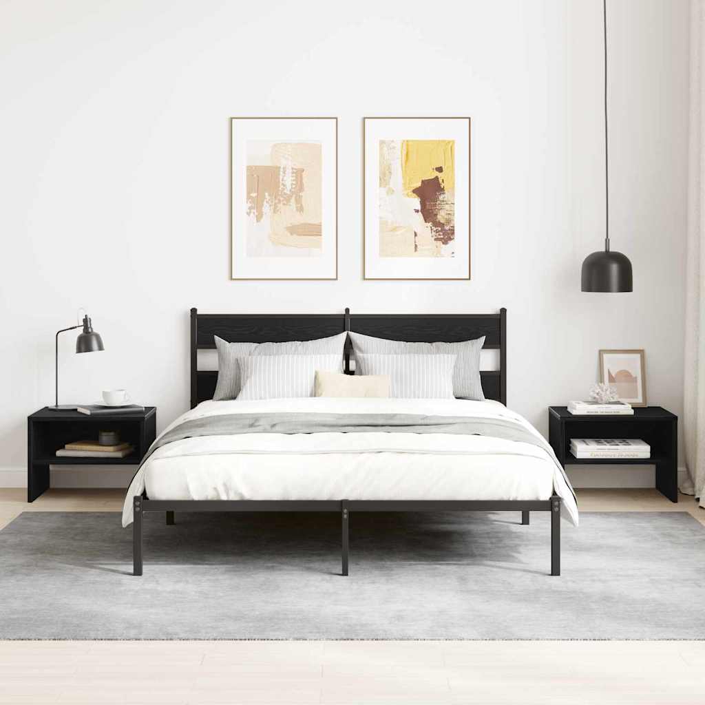 Öölambi kapp 2 pcs Must tamm 40 x 40 x 30 cm Tehispuit