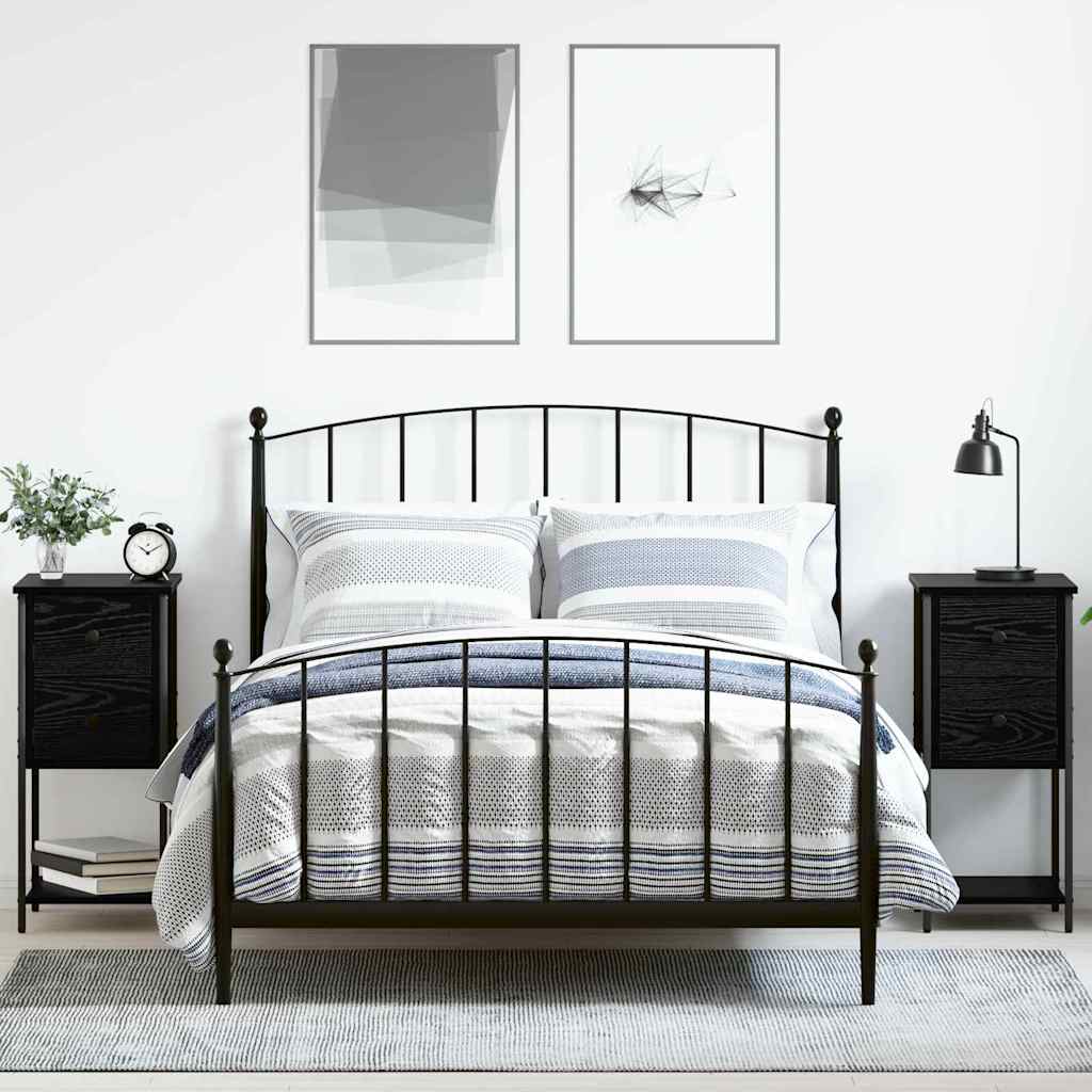 Öölambi kapp sahtliga 2 pcs Must tamm 32 x 42 x 70 cm Tehispuit