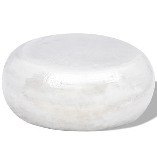 Кованый алюминиевый журнальный столик, серебряный