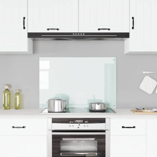 Кухонный фартук из закаленного стекла, белый, 90 x 60 см