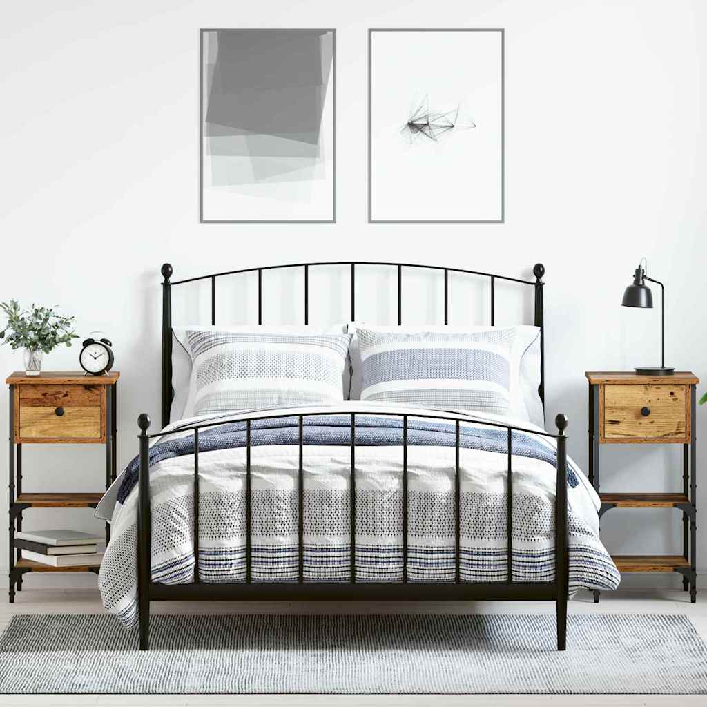 Öökapp sahtliga 2 pcs Vana puit 34 x 36 x 70 cm