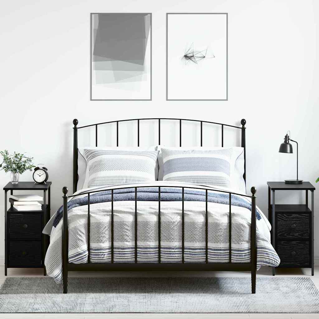 Öölambi kapp sahtliga 2 pcs Must tamm 30 x 60 x 60 cm Tehispuit