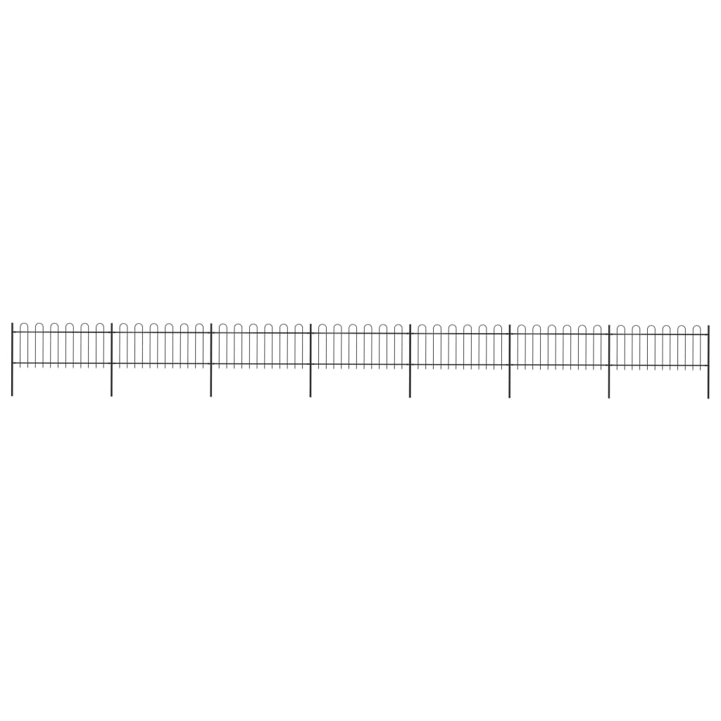 aiapiire rõngasotsaga, terasest, 1248 x 80 cm, must